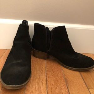 Black suede ankle boots